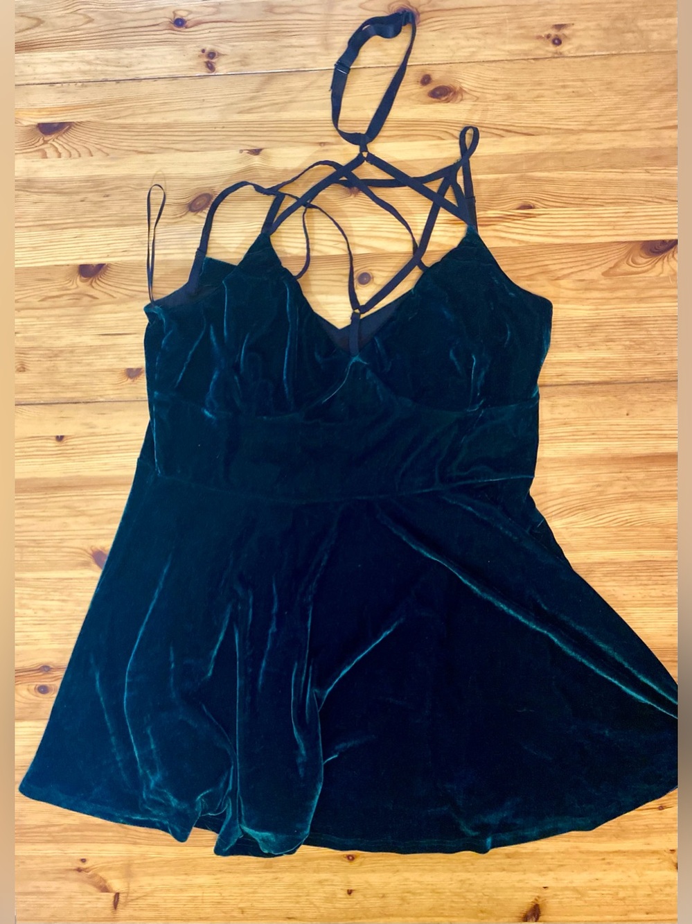 Killstar Magica Skater Dress with Hexagram Strap in Velvet Emerald Plus Size 4X - Picture 7 of 16
